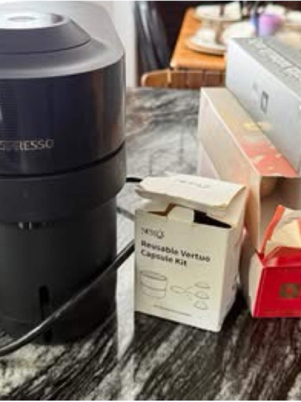 Nespresso Vertuo pop+ machine & Pods